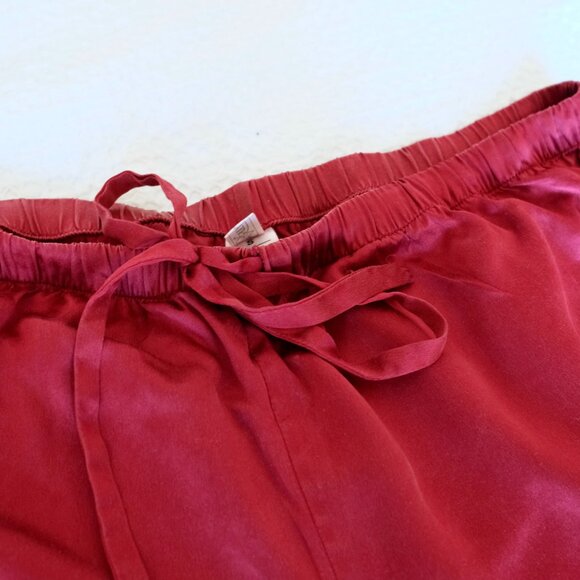 LILYSILK 100% Mulberry Silk Red Pajamas Long Sleeves Pants Set - Picture 15 of 16